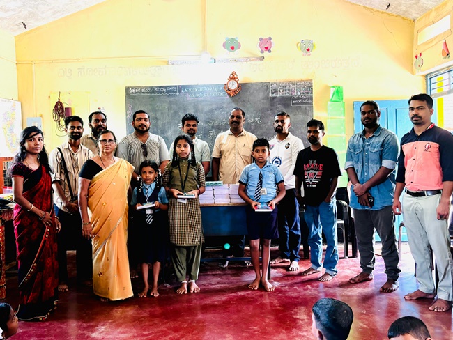 Journalists from Mangalore Distribute Educational Material to Students