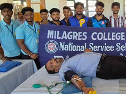 NSS Unit of Milagres College, Kallianpur  Organizes Blood Donation Camp