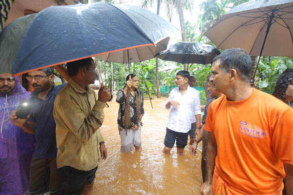 Heavy Rains cause havoc in many villages of Bantwala Taluk