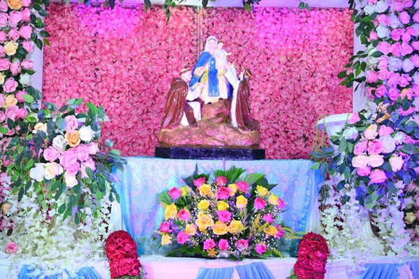 Feast of Our Lady of Mount Carmel was celebrated in a grand manner at Sacred Heart Cathedral, Shivam