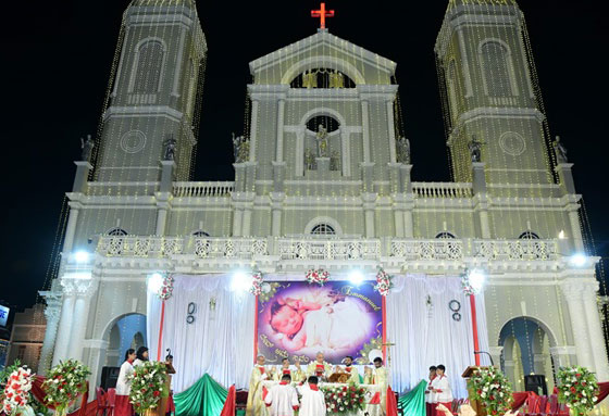 Christmas celebration at Milagres Church, Mangalore