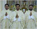 Diocese of Mangalore rejoices with three newly ordained priests