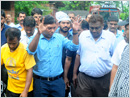 Bantwal: DC Sasikant visits flood-hit areas caused by incessant rains