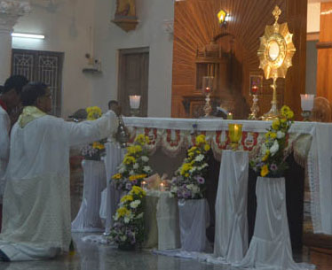 Adoration, Solemn Mass and YCS Programme Marks the New Year Celebration in St Lawrence Church, Moodu