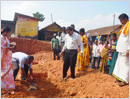 Foundn stone laid for Belle Grama Panchayat Market Building