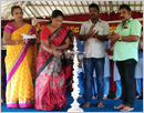 Children ushered with fanfare during reopening at Narayana Guru School, Padubelle