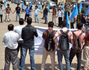 Udupi: Human chain by Campus Front of India