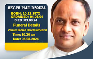 Fr Paul D’Souza from the Diocese of Shimoga is no more